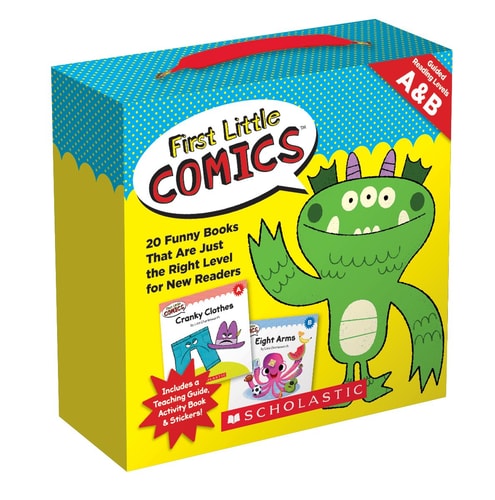 First Little Comics Parent Pack: Levels A & B 20 Funny Books That Are Just the Right Level for New Readers book cover