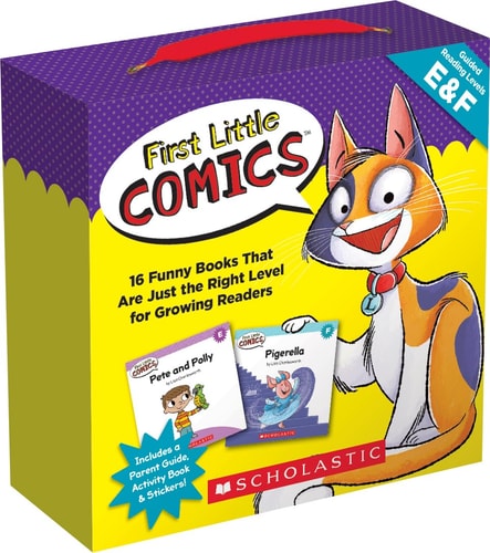 First Little Comics: Levels E & F (Parent Pack) 16 Funny Books That Are Just the Right Level for Growing Readers book cover