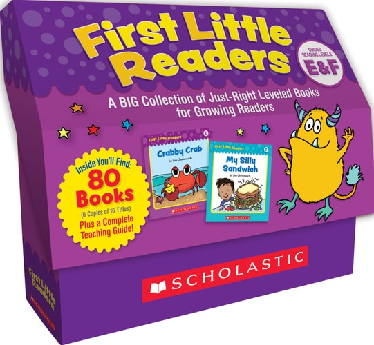 First Little Readers Classroom, Levels E-F A Big Collection of Just-Right Leveled Books for Growing Readers book cover