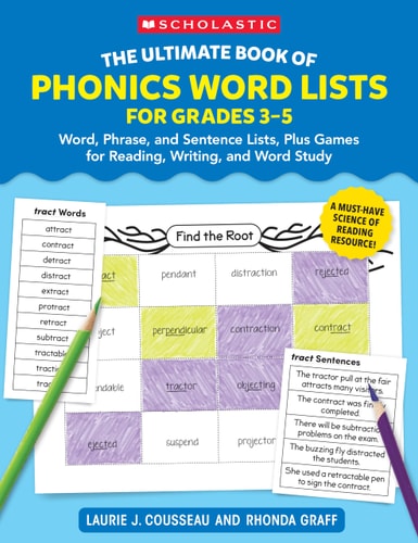 The Ultimate Book of Phonics Word Lists: Grades 3-5 Games and Word Lists for Reading, Writing, and Word Study book cover