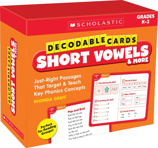 Decodable Cards: Short Vowels & More book cover
