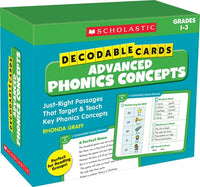 Decodable Cards: Advanced Phonics Concepts Just-Right Passages That Target & Teach Key Phonics Concepts