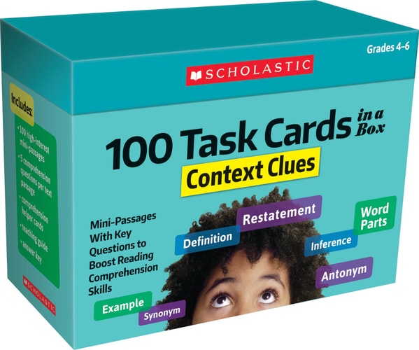 100 Task Cards in a Box: Context Clues book cover