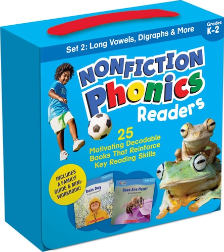 Nonfiction Phonics Readers 25 Motivating Decodable Books that Reinforce Key Reading Skills. Long vowels, digraphs & more. Set 2 book cover