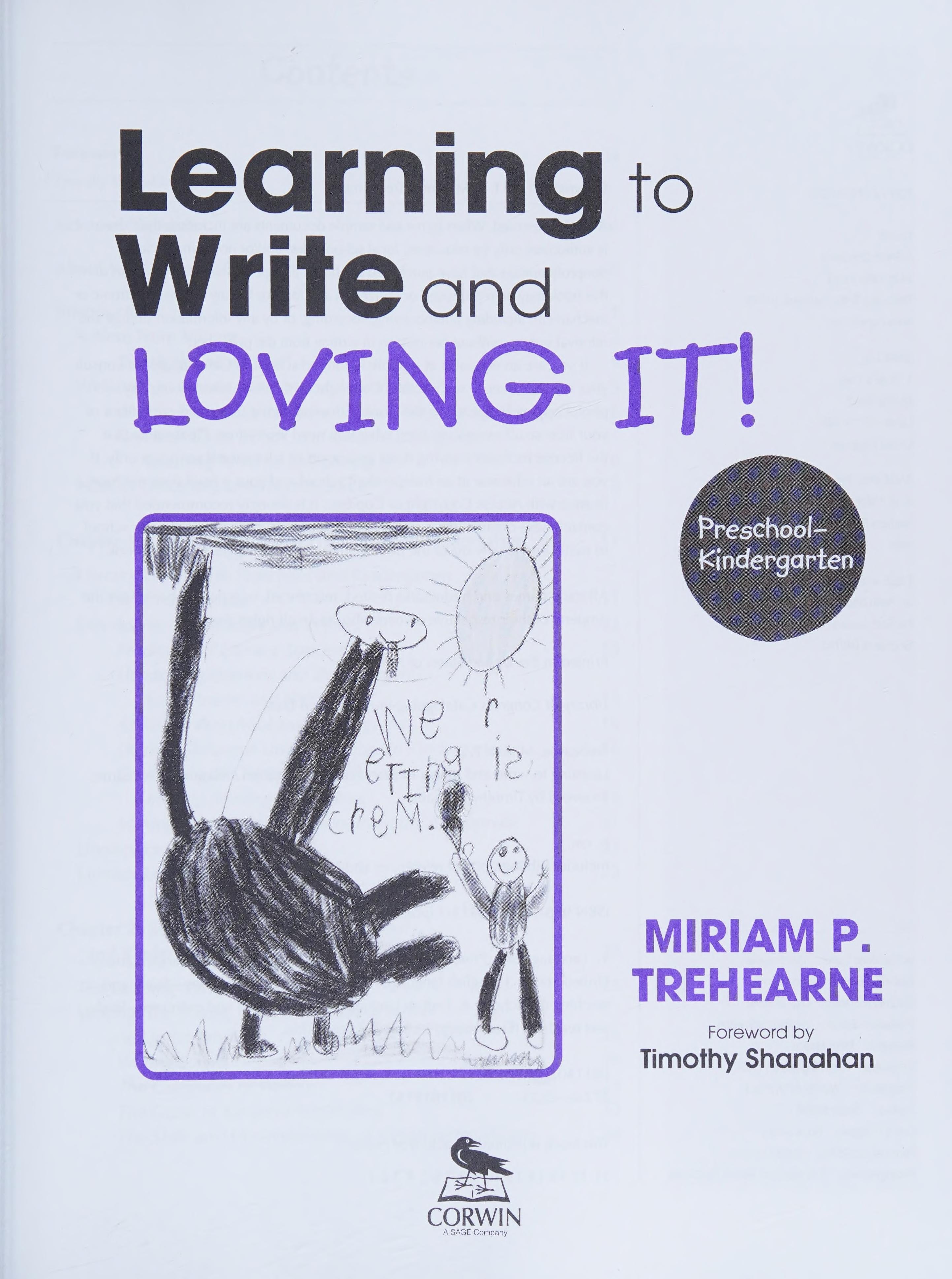 Learning to Write and Loving It! PreschoolKindergarten book cover