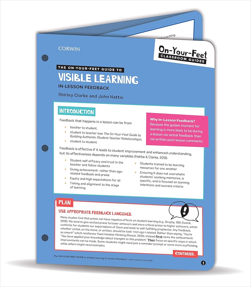 The On-Your-Feet Guide to Visible Learning: In-Lesson Feedback cover image