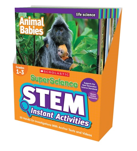 SuperScience STEM Instant Activities Grades 1-3 : 30 Hands-on Investigations with Anchor Texts and Videos book cover