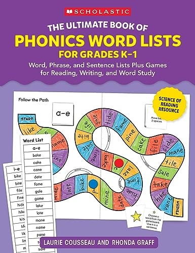 The Ultimate Book of Phonics Word Lists: Grades K-1 Games and Word Lists for Reading, Writing, and Word Study book cover