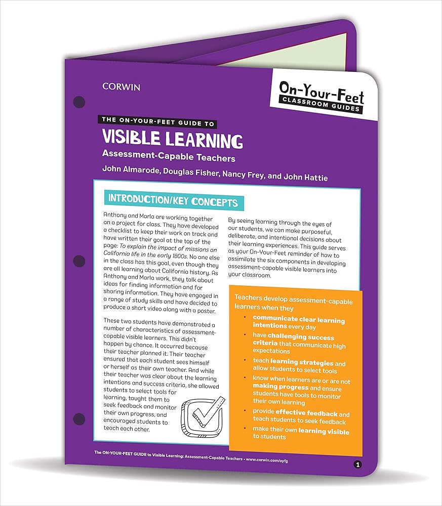 The On-Your-Feet Guide to Visible Learning: Assessment-Capable Teachers cover image