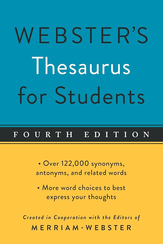 Webster's Thesaurus for Students, Fourth Edition, Newest Edition cover image